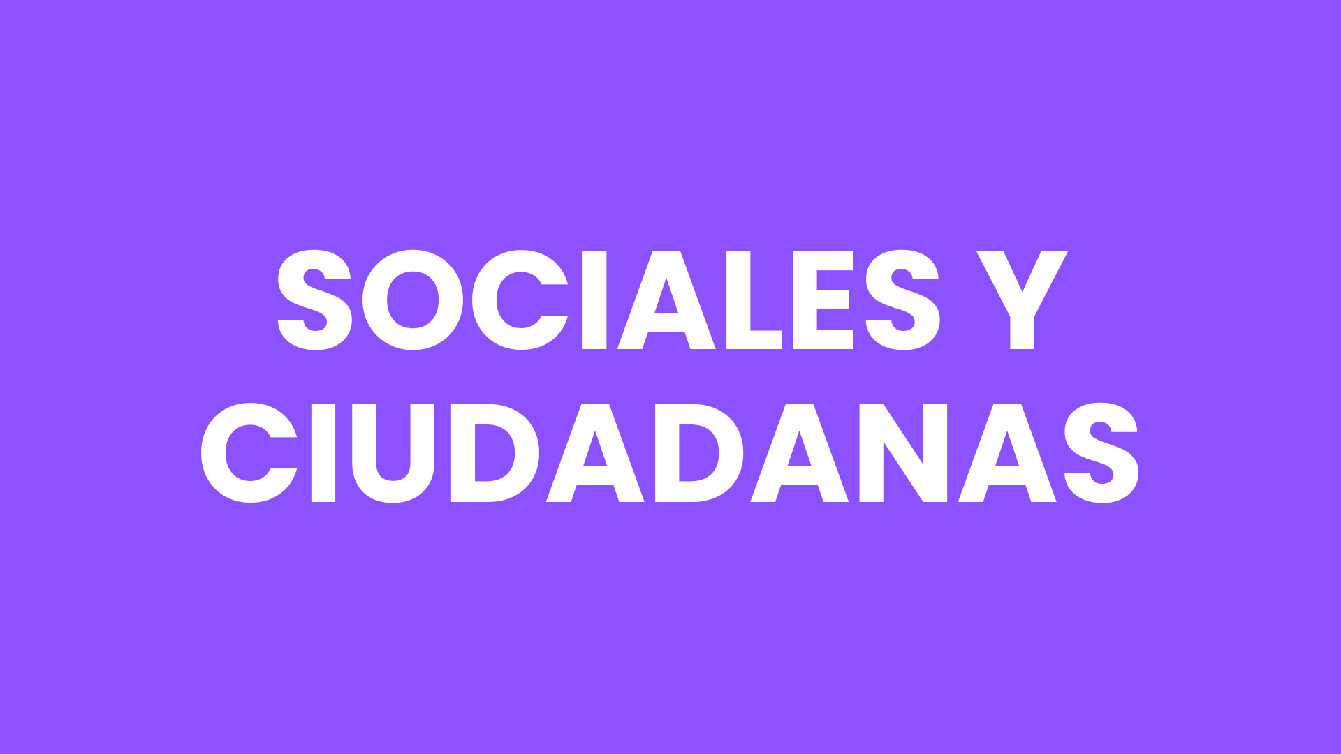 Sociales y Ciudadanas