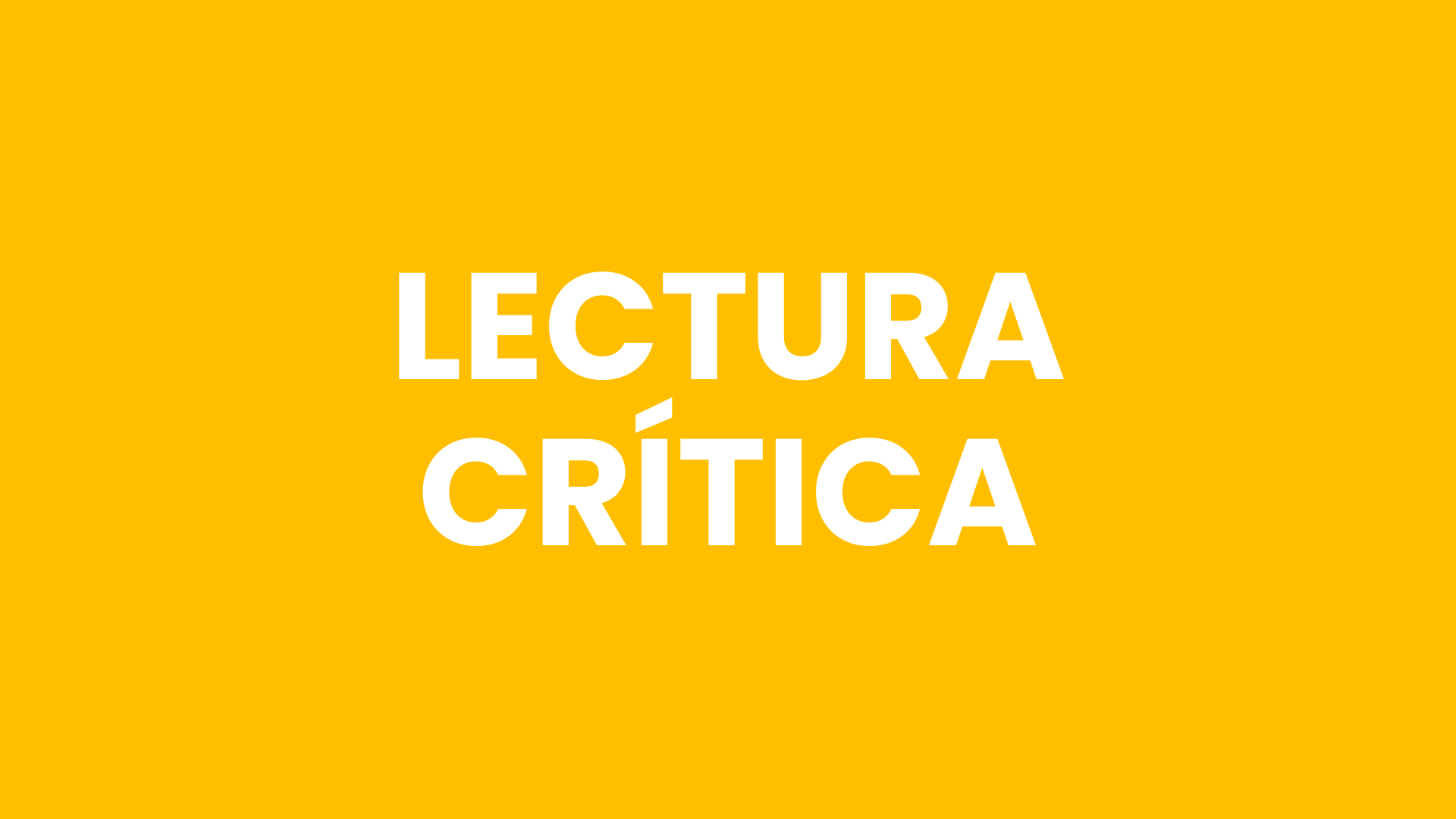 Lectura Crítica